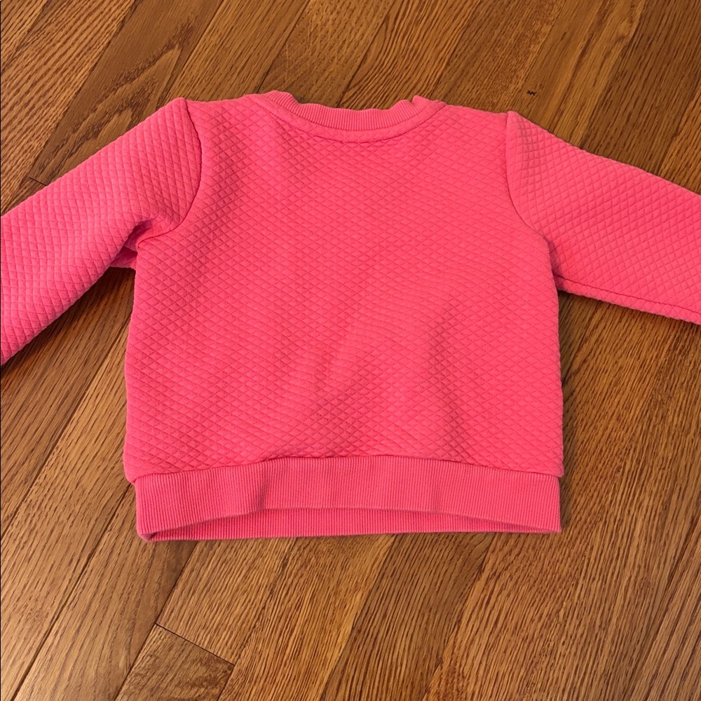 Janie & Jack Pink Quilted Heart Pocket Sweatshirt 18-24 months EUC - Picture 4 of 4